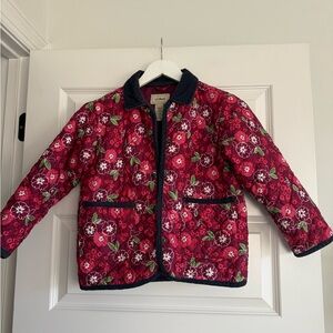 L.L.Bean Girls Quilted Floral Jacket – Size Small (8)